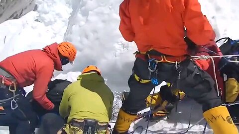 Rescued climber khumbhu icefall Mount EVEREST