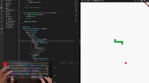 ASMR Programming - Coding Snake Game in Flutter- No Talking