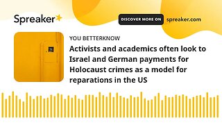 Activists and academics often look to Israel and German payments for Holocaust crimes as a model for
