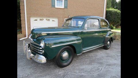 1948 Ford Super Deluxe 8 Tudor Start Up, Exhaust, Test Drive, and In Depth Review