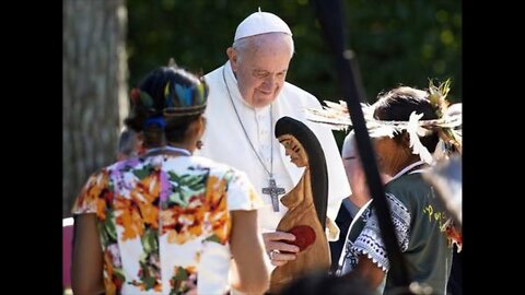 PAPA BERGOGLIO E LA SUA CONSACRAZIONE IN VATICANO ALLA DEA MADRE PAGANA MASSONICA INCA PACHAMAMA E AL PAGANESIMO il 4 ottobre 2019 CATECHESI DI Don MINUTELLA 24 05 22 togli le statue che sono idoli