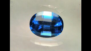 YAG Tanzanite Imitation Oval Checkerboard Fancy Cut