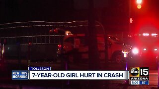 7-year-old girl hurt in Phoenix crash