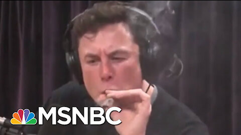 Tesla CEO Elon Musk Smokes Weed During Joe Rogan Podcast Interview Velshi & Ruhle MSNBC