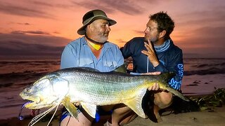 West African fishing adventure! Huge Snapper, African Threadfin and Tarpon in the river! Angola pt.2