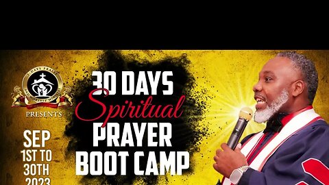 Day 1 of 30 days Spiritual Boot Camp