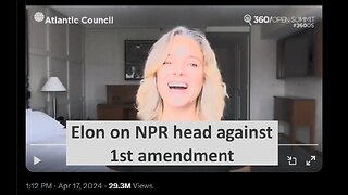 Elon on NPR head saying the number one challenge is the 1st amendment