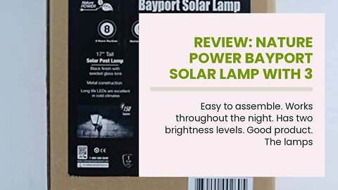 Review: Nature Power Bayport Solar Lamp with 3 Mounting Options