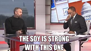 MSNBC anchor is literally SHAKING & CRYING as he interviews January 6th "hero"