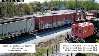 EB L503 Manifest with WCE 907 a F59PH and a Blue CEFX Unit in Griffith, IN on April 27, 2023