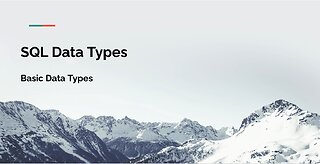 SQL Basic Data Types Tutorial