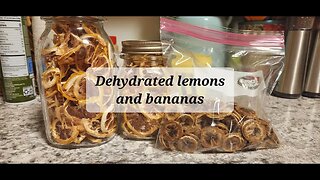 Dehydrated lemons and bananas #dehydrating