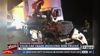 Four-vehicle crash on I-11