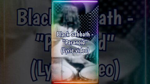 BLACK SABBATH - “Paranoid” (Lyrics) 🎶 #70smusic #trending #shorts