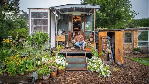 Amazing Gypsy Wagon Tiny House! Couple rebuild it and homestead in NZ