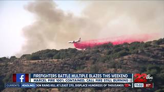Firefighters battle multiple fires this weekend