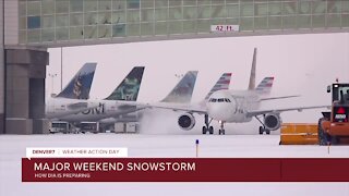 How is DIA preparing for the major incoming snowstorm?