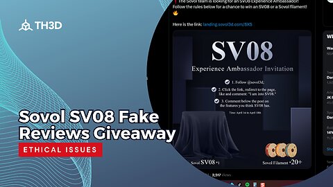 Sovol SV08 Fake Reviews Giveaway