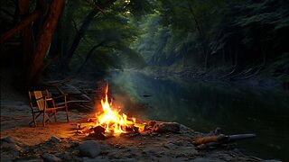 ASMR Campfire in the Forest: Relaxing Night with Soft Piano Music for Calming Your Mind Instantly