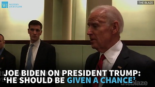 Joe Biden On President Trump: ‘He Should Be Given A Chance’.mp4