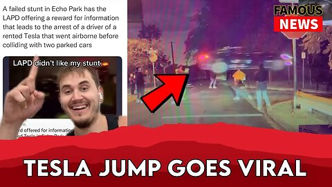 DurtDom Wanted By LAPD For Tesla Jump Stunt Gone WRONG | FAMOUS NEWS