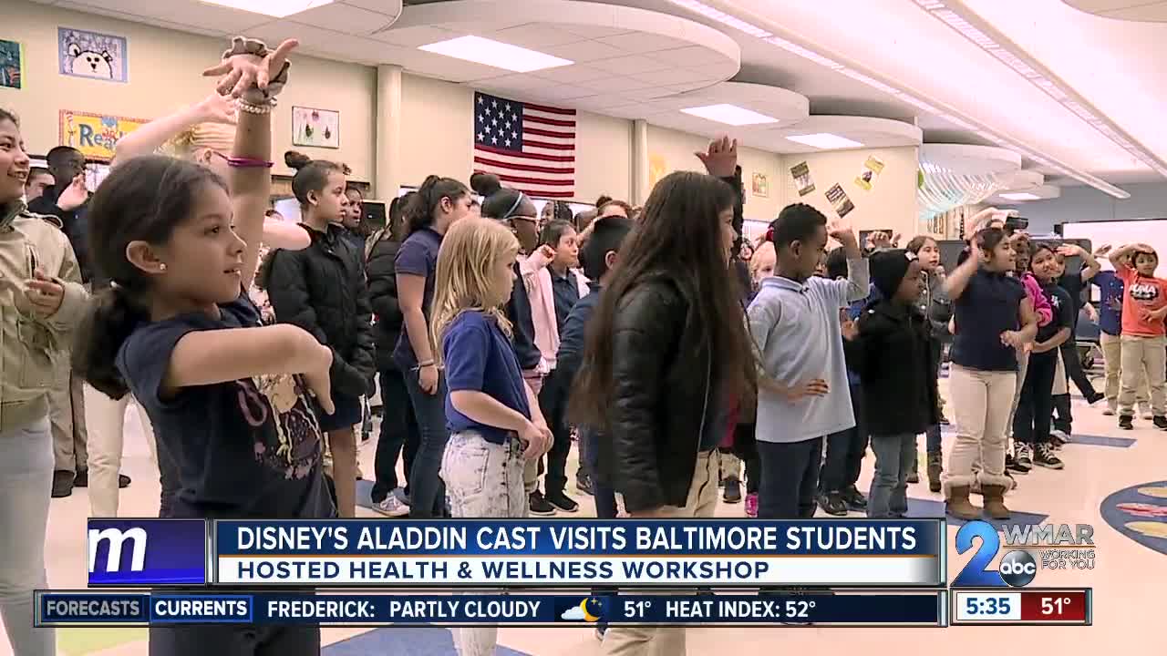 Disney's Aladdin cast visits Baltimore students
