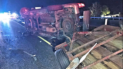 TRAILER PULLING PICKUPS COLLIDE, GOODRICH TEXAS, 12/26/23...