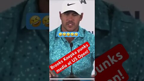 Brooks Koepka punks media at #usopen ! #brookskoepka #livgolf #golf