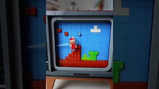 Fully Functional LEGO Gaming Vintage TV!! #lego #nintendo #shorts #supermario