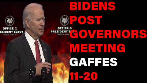 Joe Biden Gives Gaffe Filled Remarks After Governors Meeting.