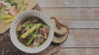 Chicken Broth Mushrooms and Vegetables