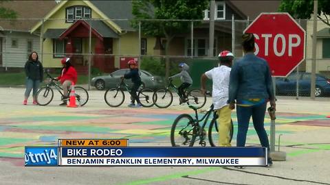Benjamin Franklin Elementary promotes safety with bike rodeo