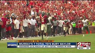 Kyler Murray's 7 TD's lead Oklahoma's 66-33 rout of Baylor