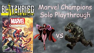 Scarlet Witch vs Rhino Marvel Champions Card Game Solo Playthrough