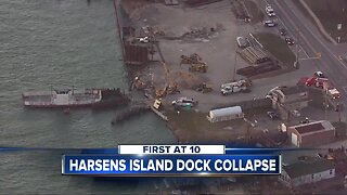 Dock collapse shuts down Harsens Island Ferry to vehicle traffic