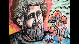 Terence McKenna Street Art Mural Painting on Canvas