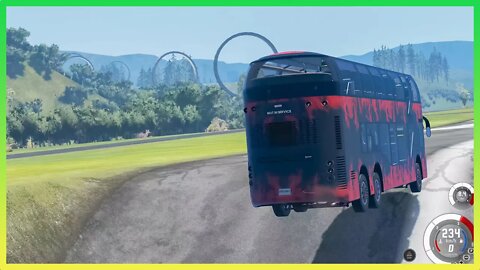 TruckFails | Cars And Bus vs Giant Pit #168 | BeamNG.Drive |TrucksFails