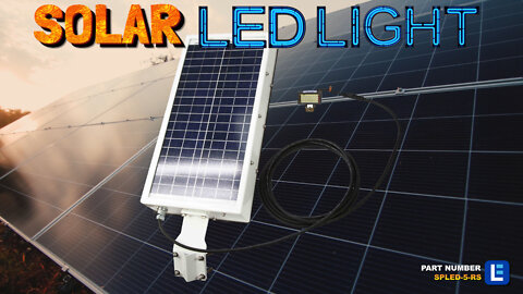 Solar Powered LED Light - 9 Hour Run Time - 35' X 35' Illuminated Area - Remote Switch