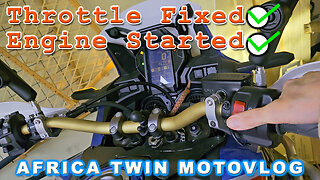 Stuck Throttle Fixed & 1st Startup In 6-months - Honda Africa Twin Motovlog