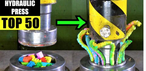 TOP 50 BEST Hydraulic Press WORM Moments | Satisfying Crushing Compilation