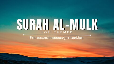 surah Al mulk lofi | surah Al mulk for sleep/study sessions - surah Al mulk {with Rain Sound}