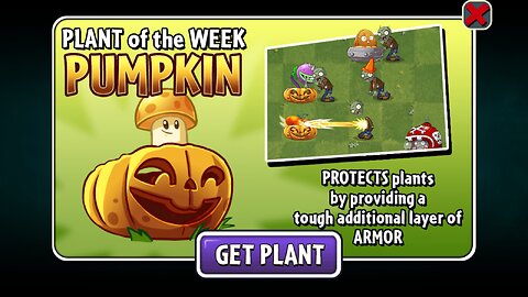 Plants vs Zombies 2 - Epic Quest - Seedium Showcase - Pumpkin - October 2023