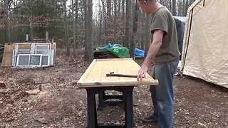 Installing OSB In Off Grid Tiny Home Loft Study