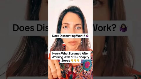 Does it work to get more sales? Discounting on Shopify 👇#shopifytips #smallbusinesstips #ecommerce