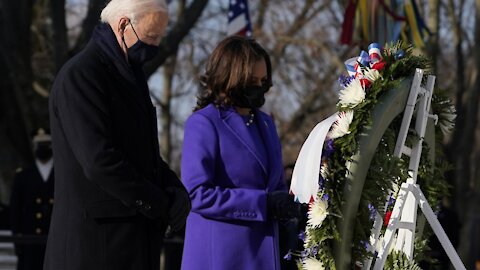 President Biden, VP Harris Continue Wreath-Laying Ceremony