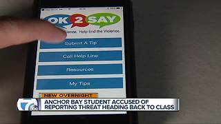 Teen suspended after using OK2SAY app to report overheard school threat