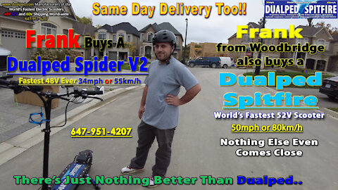 Frank In Woodbridge Buys 2 Scooters Spitfire & Spider V2!!!