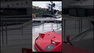 🔥Ferrari F40 on a yacht during Formula 1 in Monaco why not 👌