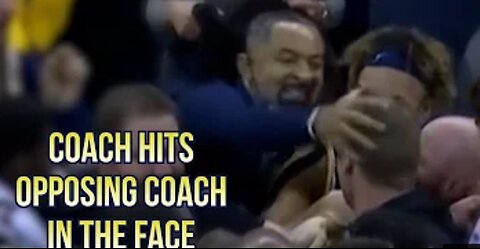 basketball coach hits opposing coach in face