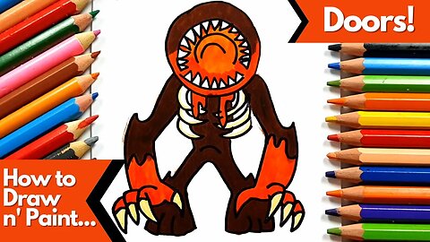 How to draw and paint the Roblox Door Monster